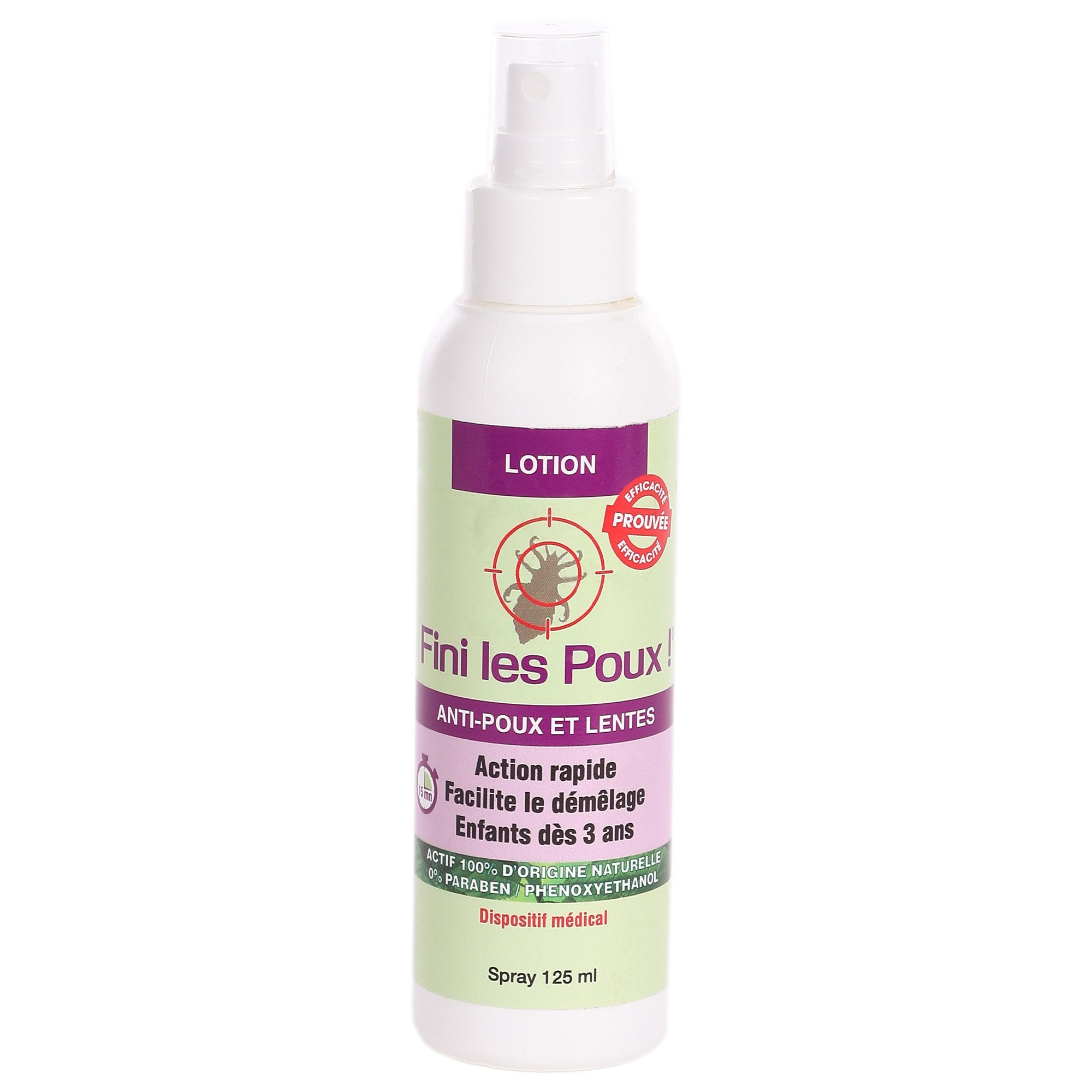 Lotion anti-poux et lentes soin cheveux famille