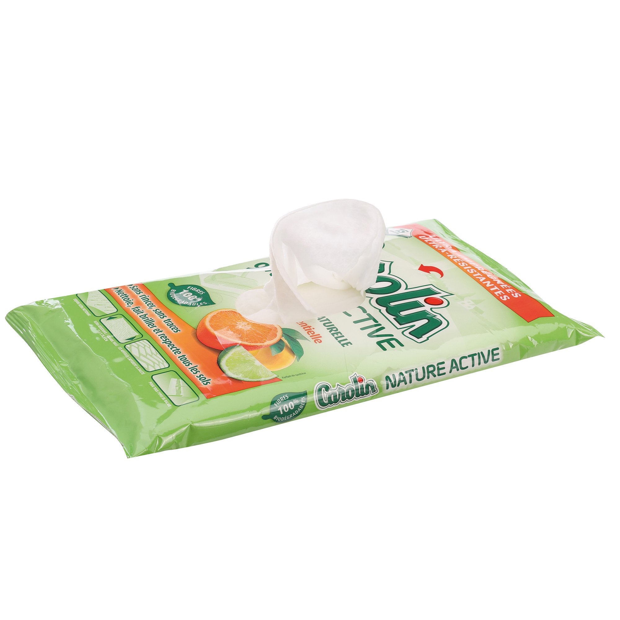 Lingettes sol Nature Active agrumes 15 lingettes