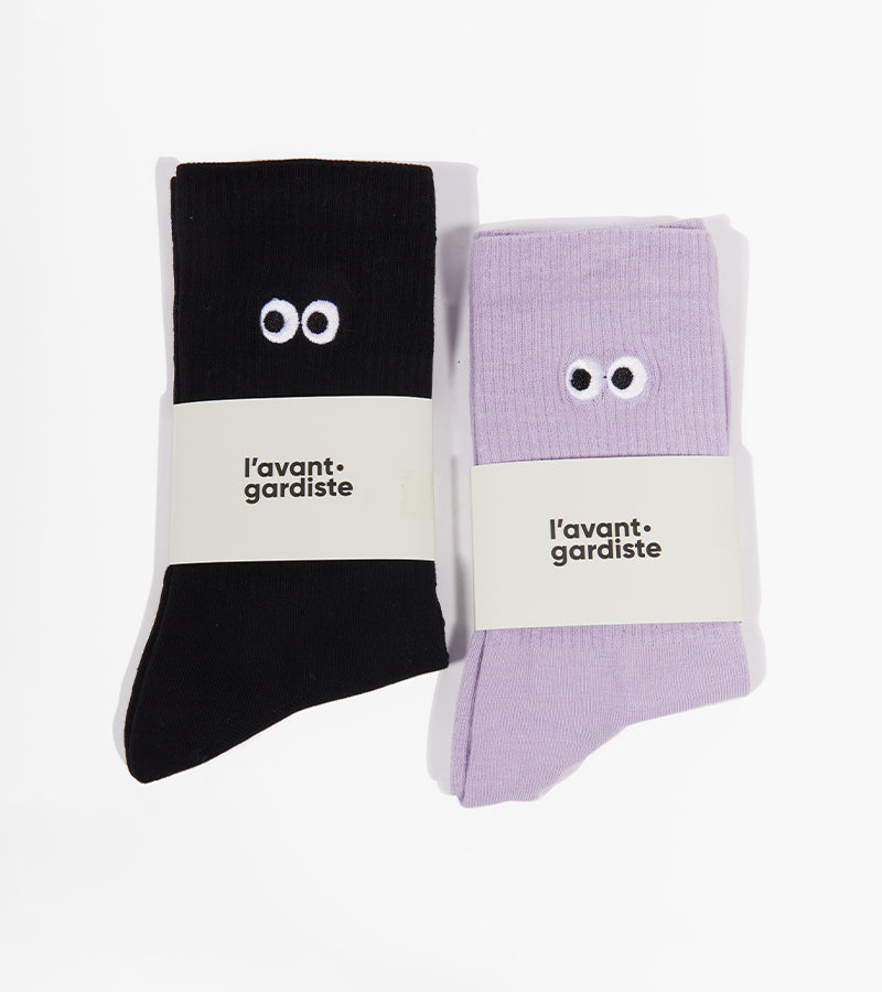 L'avant gardiste Lifestyle & Fun Chaussettes All eyes on you noir