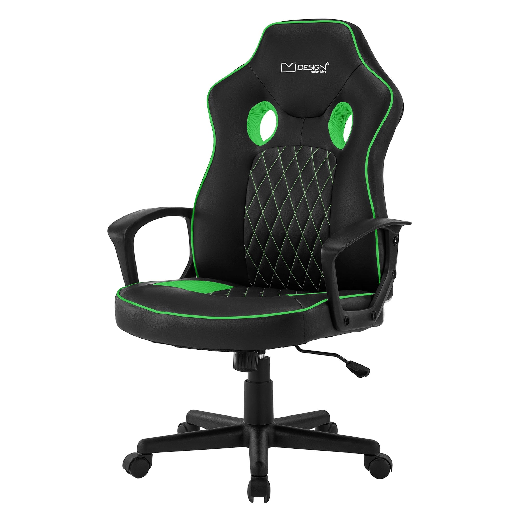 ECD Germany chaise gaming large noire réglable