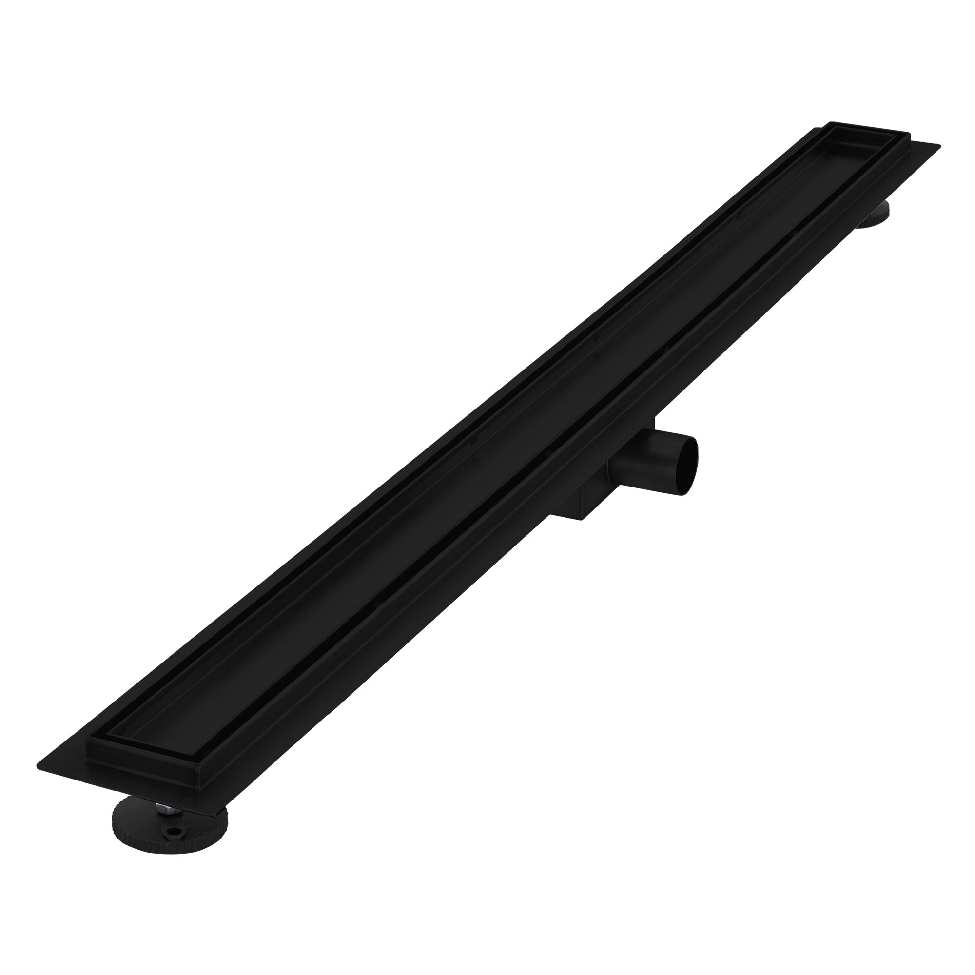 ECD Germany Sanitär Caniveau Douche Inox Noir 80 cm Carrelable
