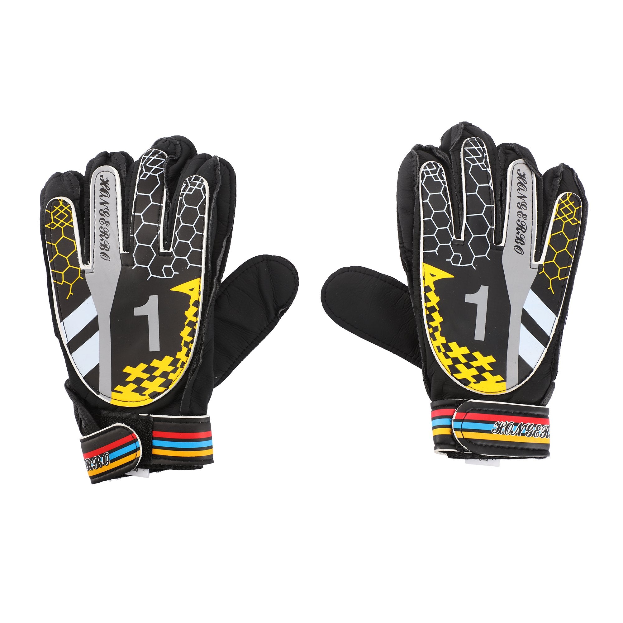 Gants de gardien enfant noir football entraînement