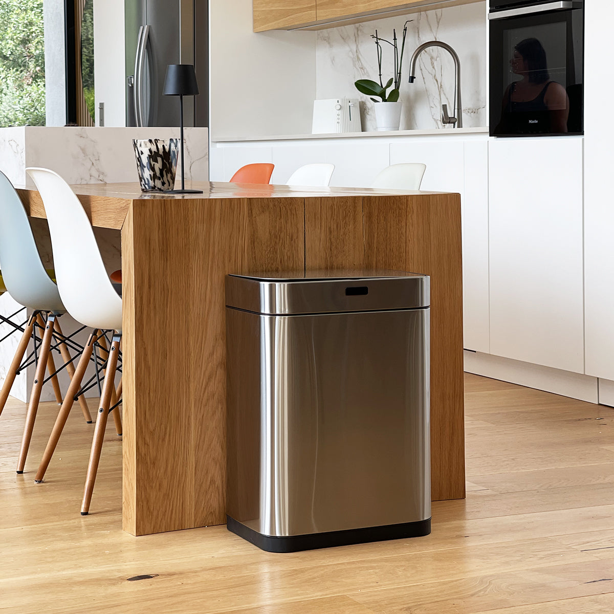 Red Deco Upper poubelle cuisine automatique 60L inox