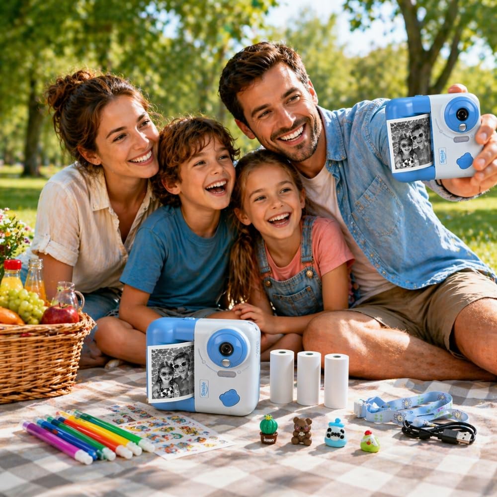 Shop-Story Appareil Photo Enfant Bleu 48MP Impression