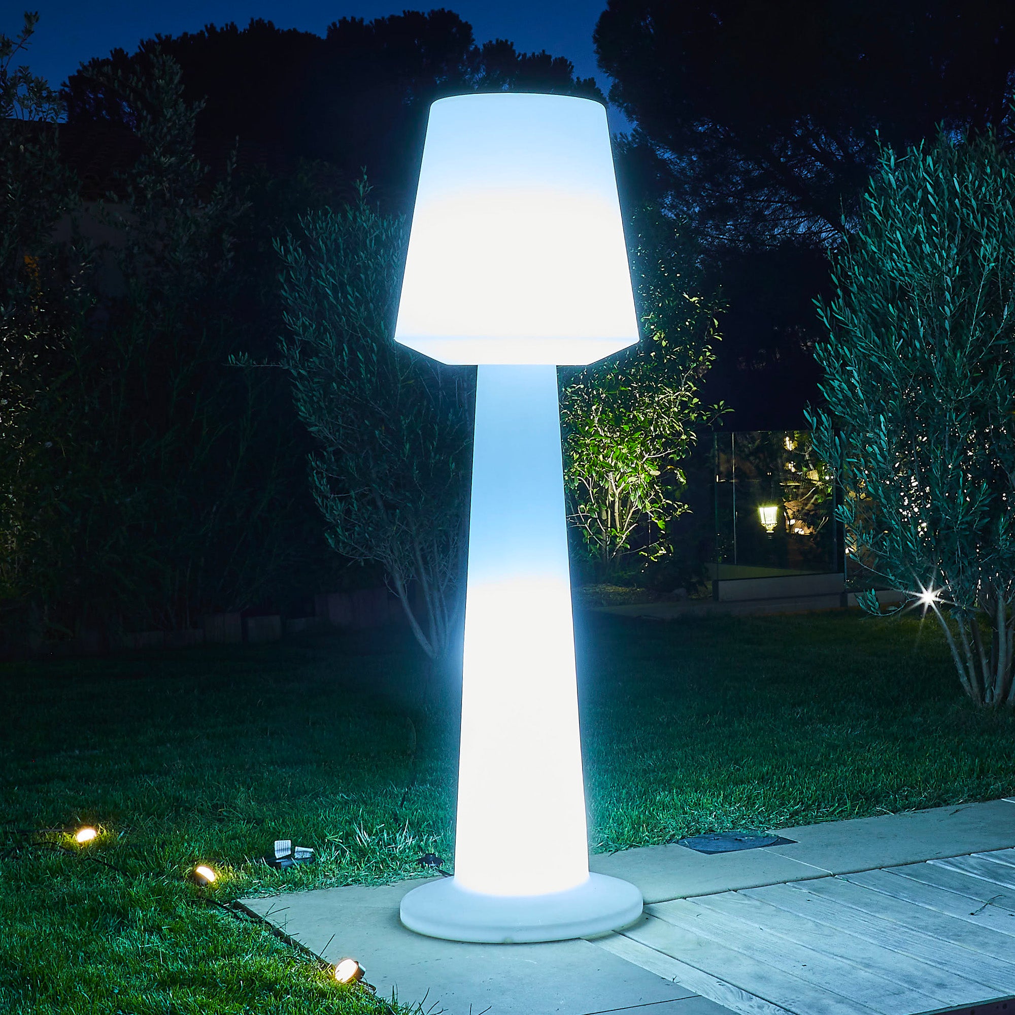 Red Deco Austral W170 H170cm lampadaire filaire E27 3 lampes