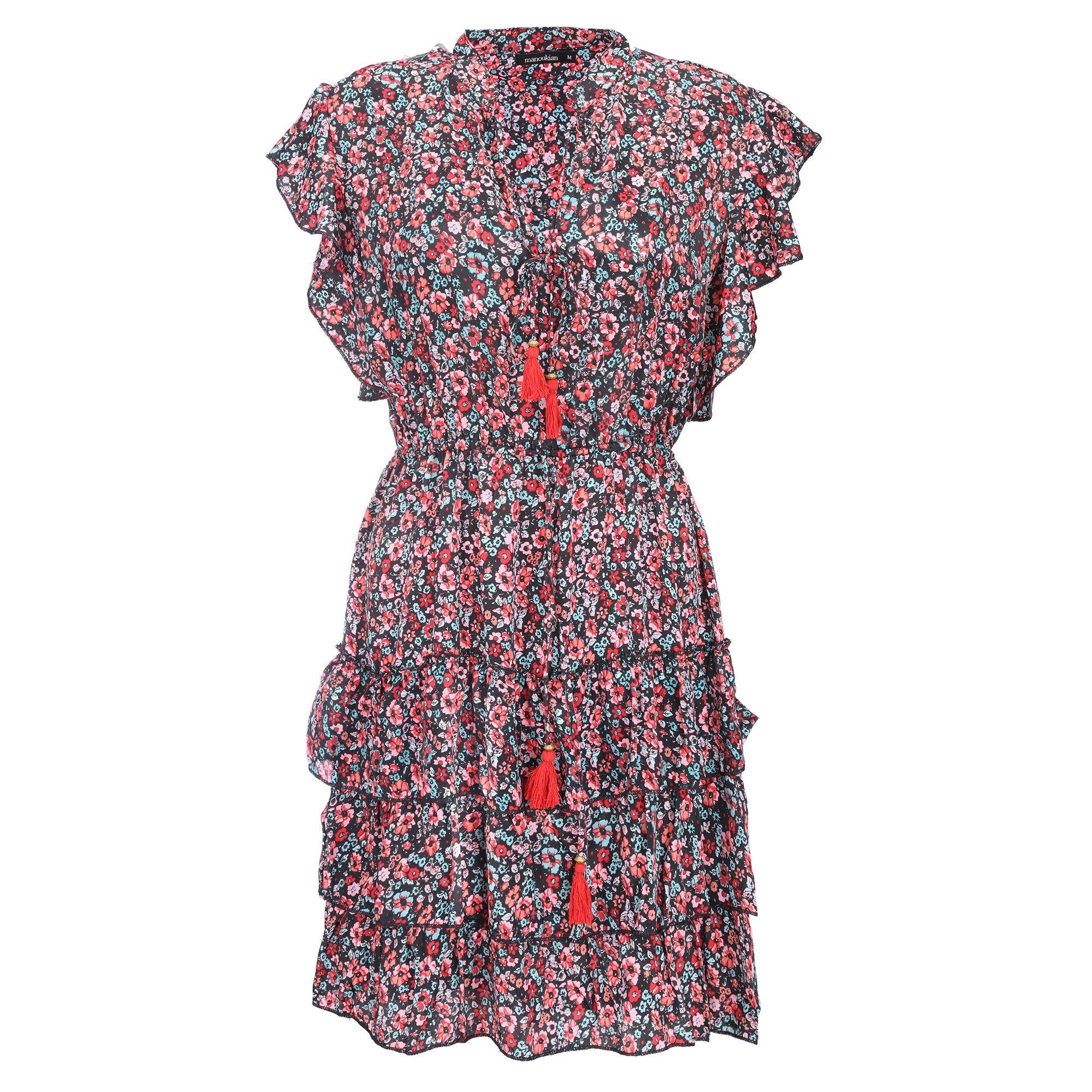 Stokomani Mode robe courte 3 volants légère femme