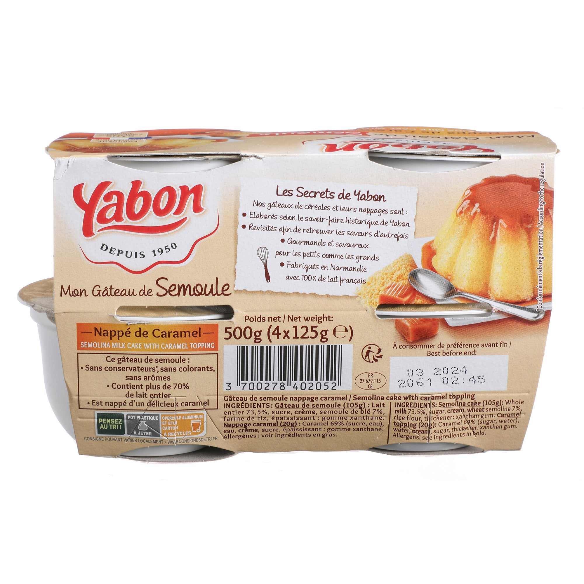 Stokomani Yabon Gâteau semoule caramel dessert