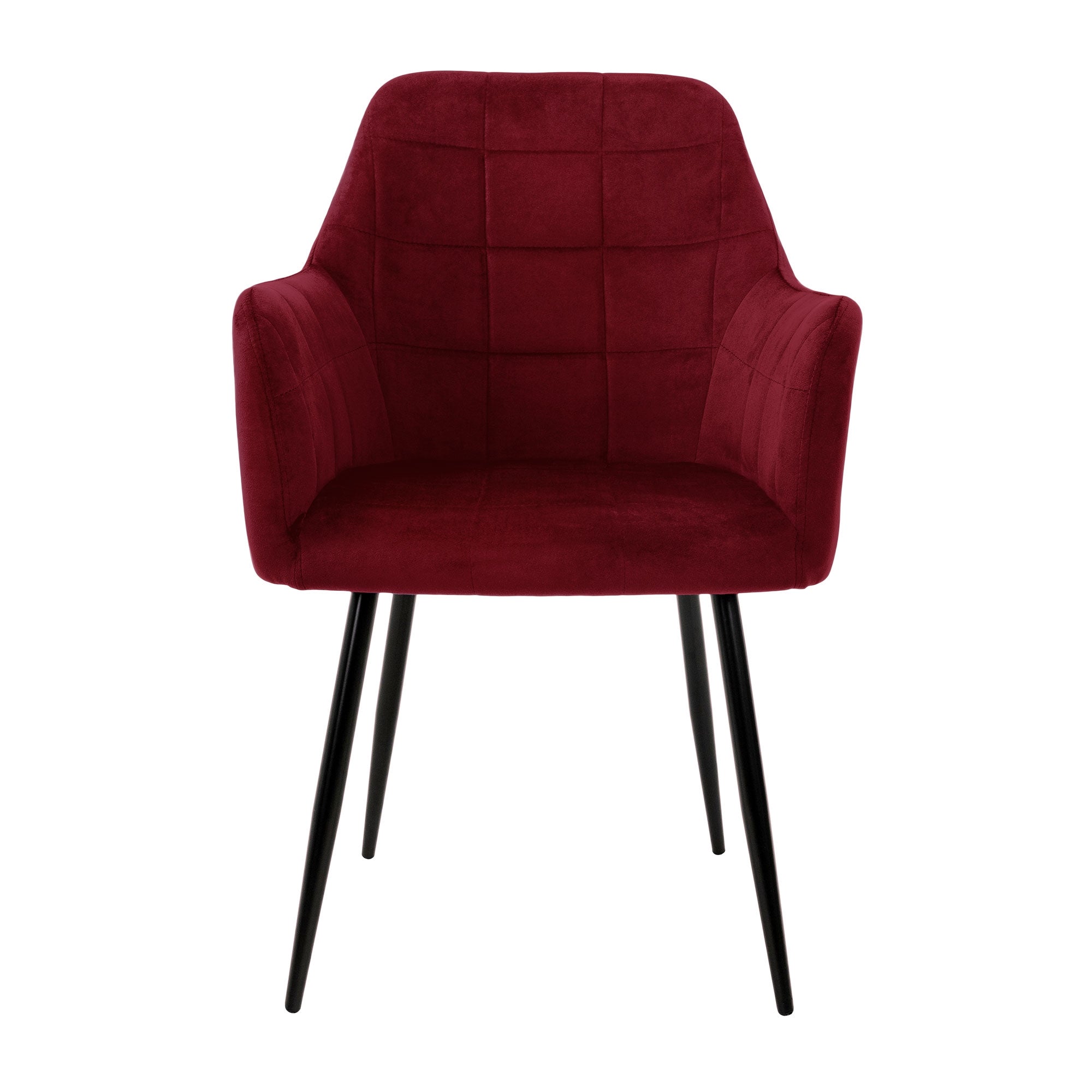ECD Germany chaise salle à manger bordeaux velours lot 4