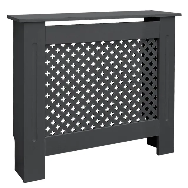 ECD Germany cache radiateur anthracite 78x19x82 cm MDF