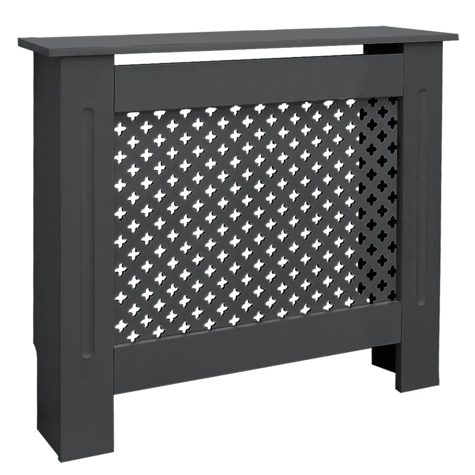 ECD Germany cache radiateur anthracite 78x19x82 cm MDF