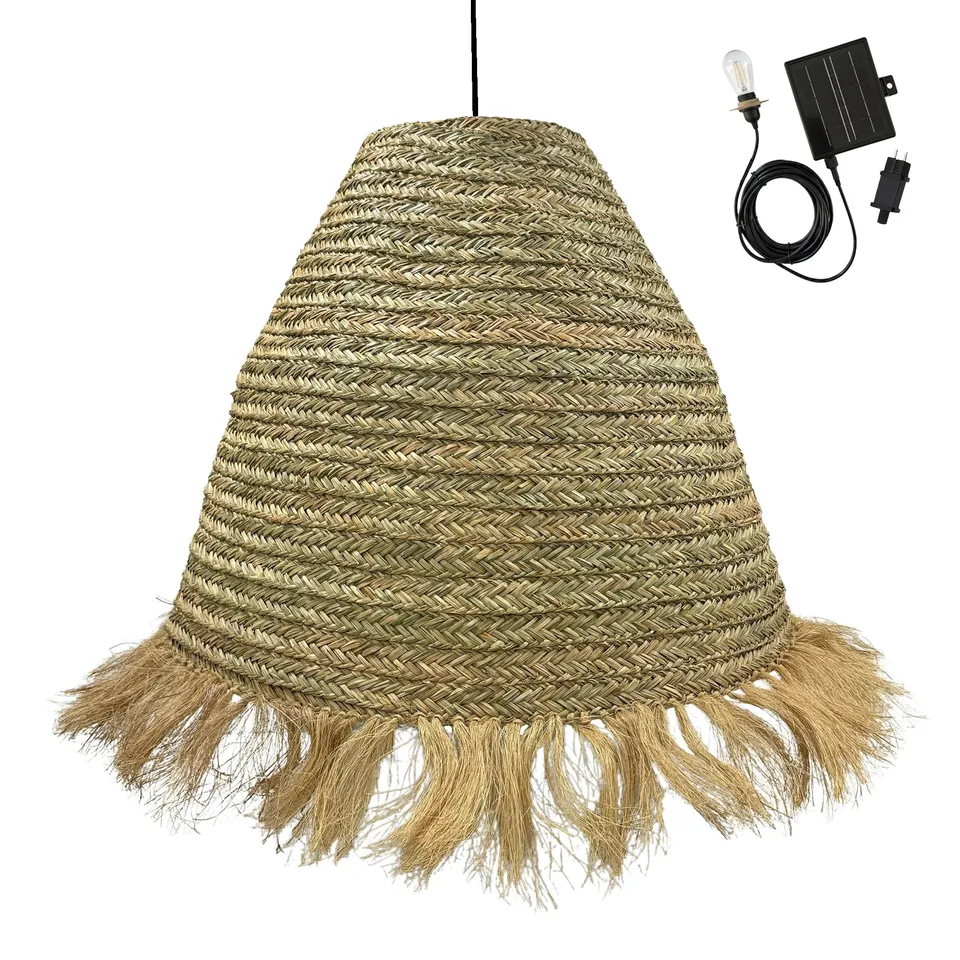 Red Deco Big Anafi Solar suspension solaire jonc de mer 100cm