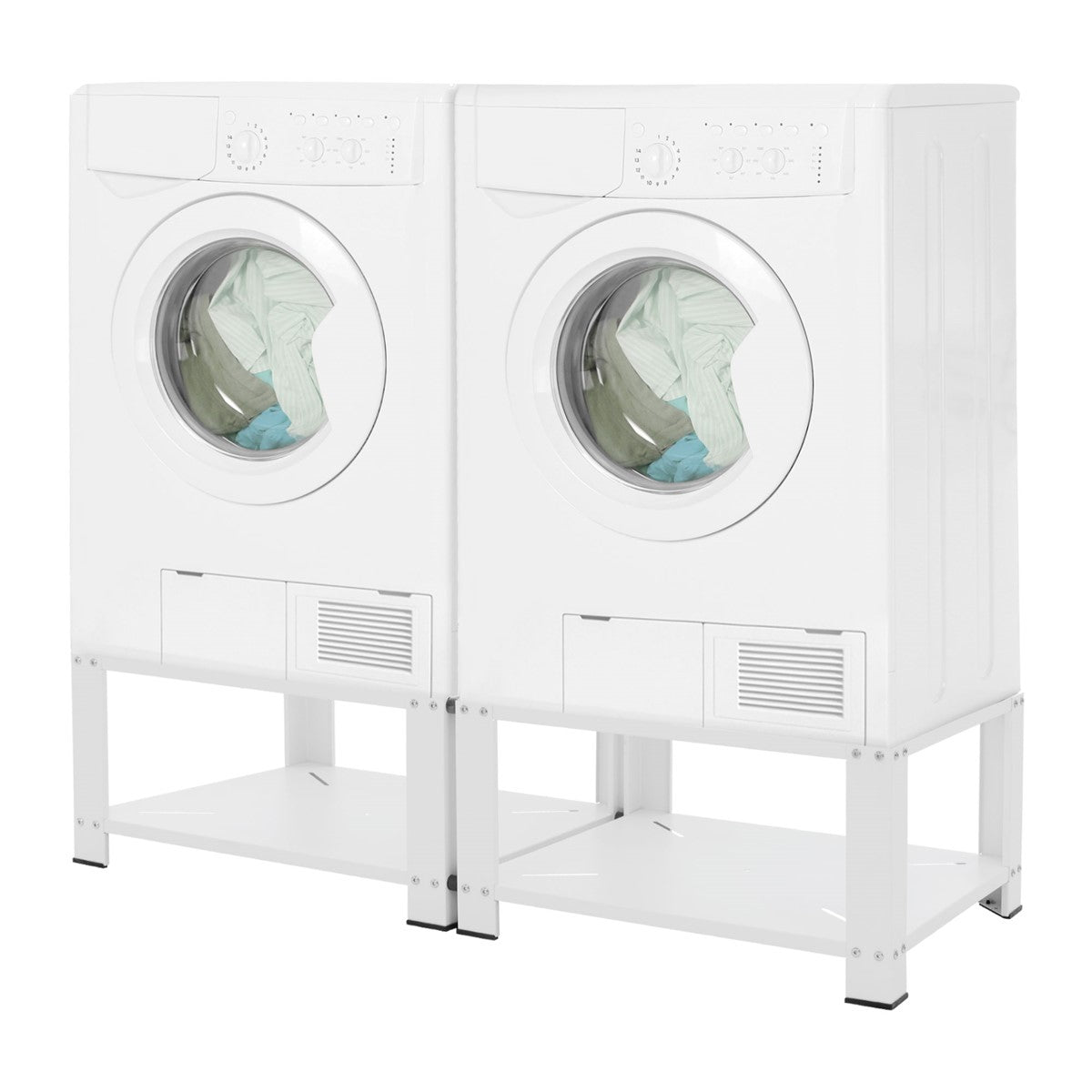 ECD Germany Möbel ML-Design socle lave-linge acier noir 32 cm