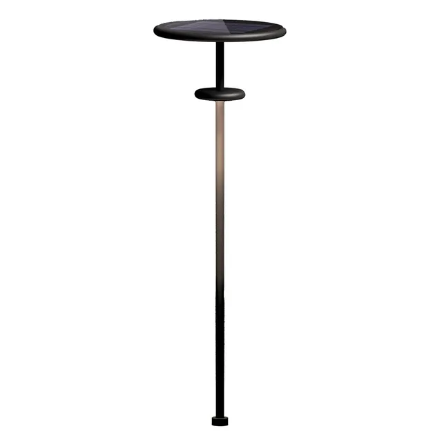 Red Deco Planet B balise solaire alu noire 1,6 m blanc chaud