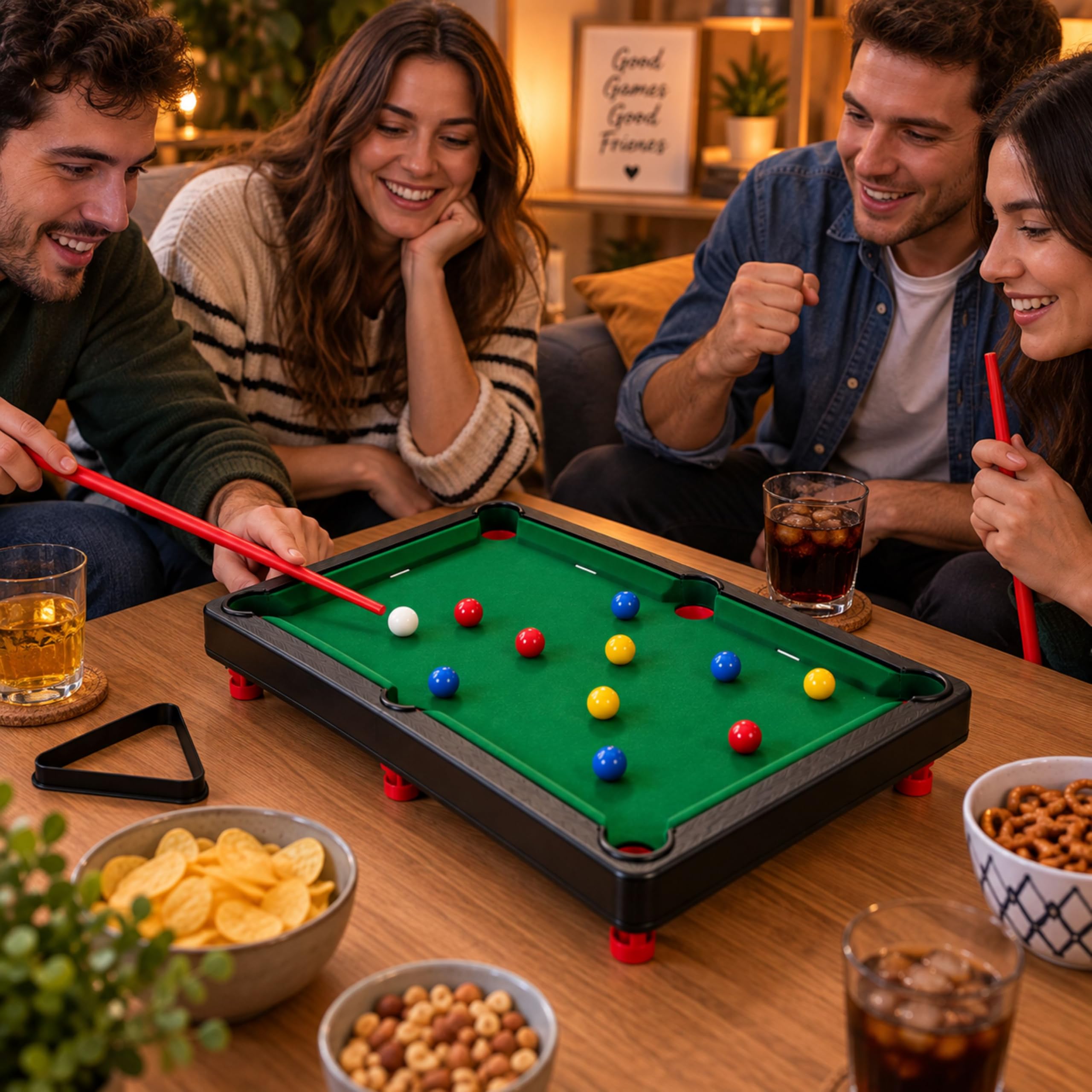 Shop-Story Loisirs Mini Billard 38x23 cm avec accessoires