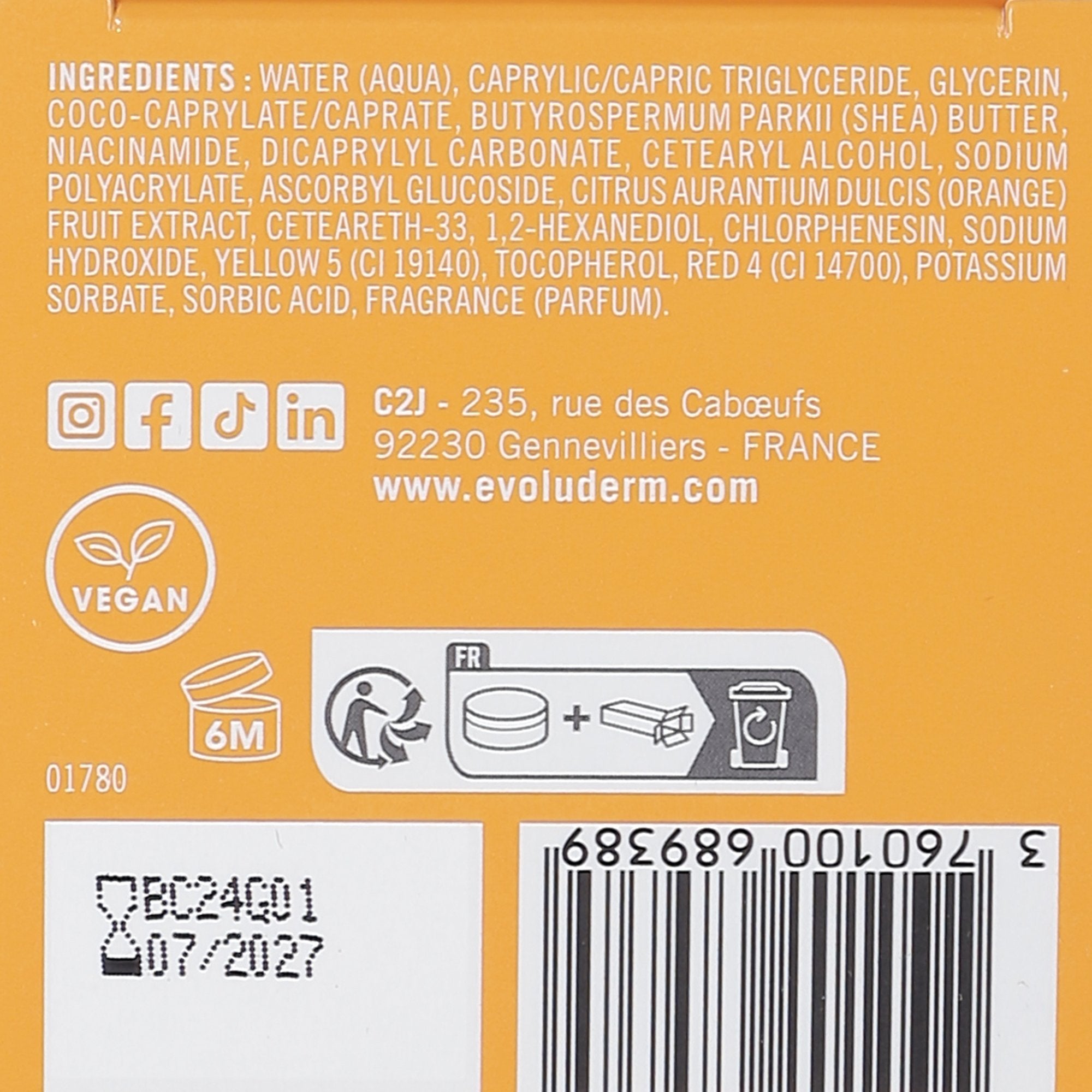 Stokomani Beauté crème éclat vitamine C soin visage