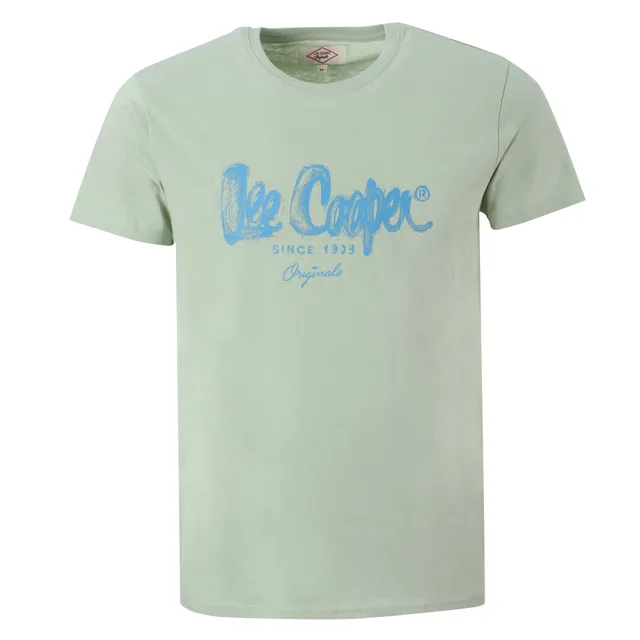 Tee-shirt manche courte vert homme coton