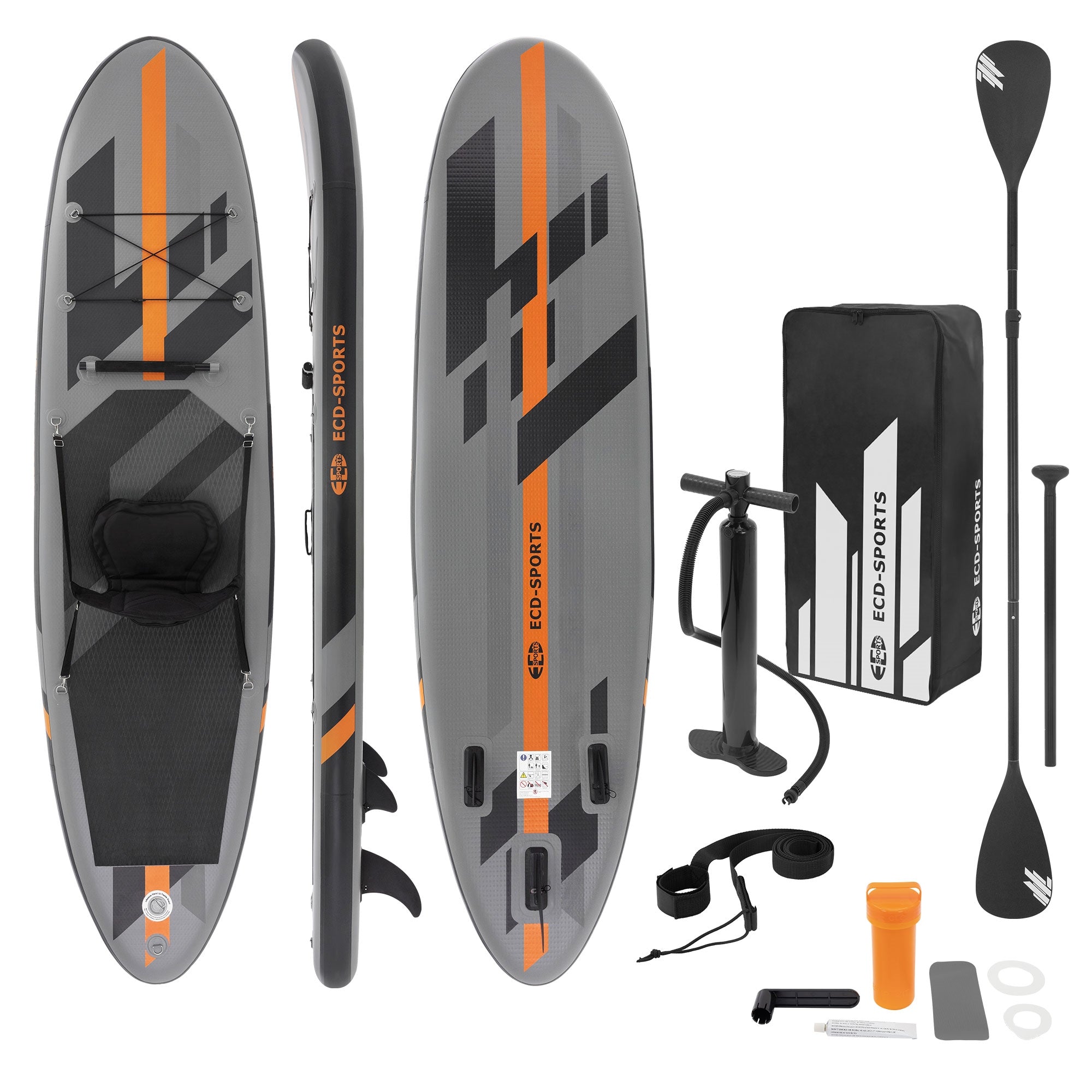 ECD Germany Sport paddle gonflable 320 cm bleu avec siège kayak