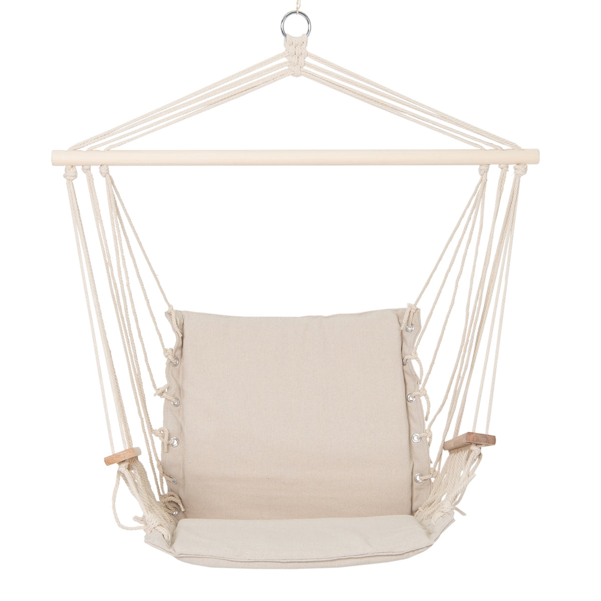 ECD Germany Sport hamac chaise suspendue nature 210 cm + support
