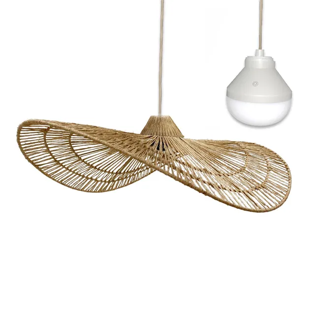 Red Deco Marbella Nomad suspension jute LED RGB 62cm