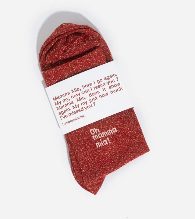 L'avant gardiste Mamma Mia chaussettes fantaisie femme