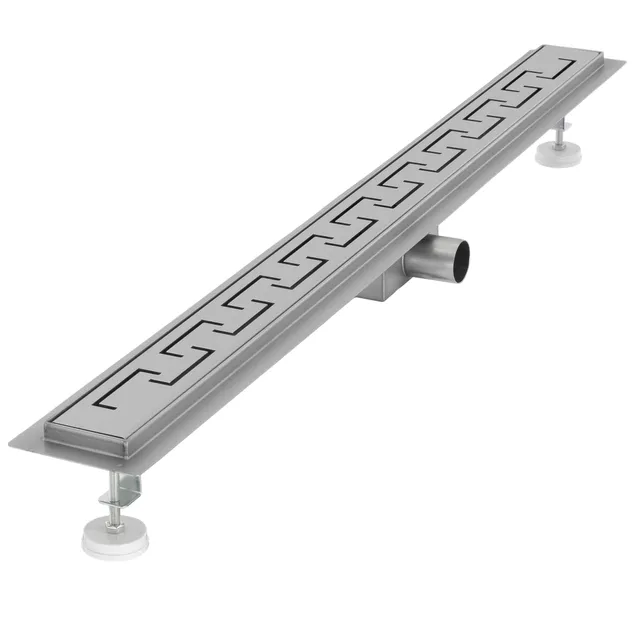 ECD Germany Sanitär Caniveau Douche Inox 100 cm Argent
