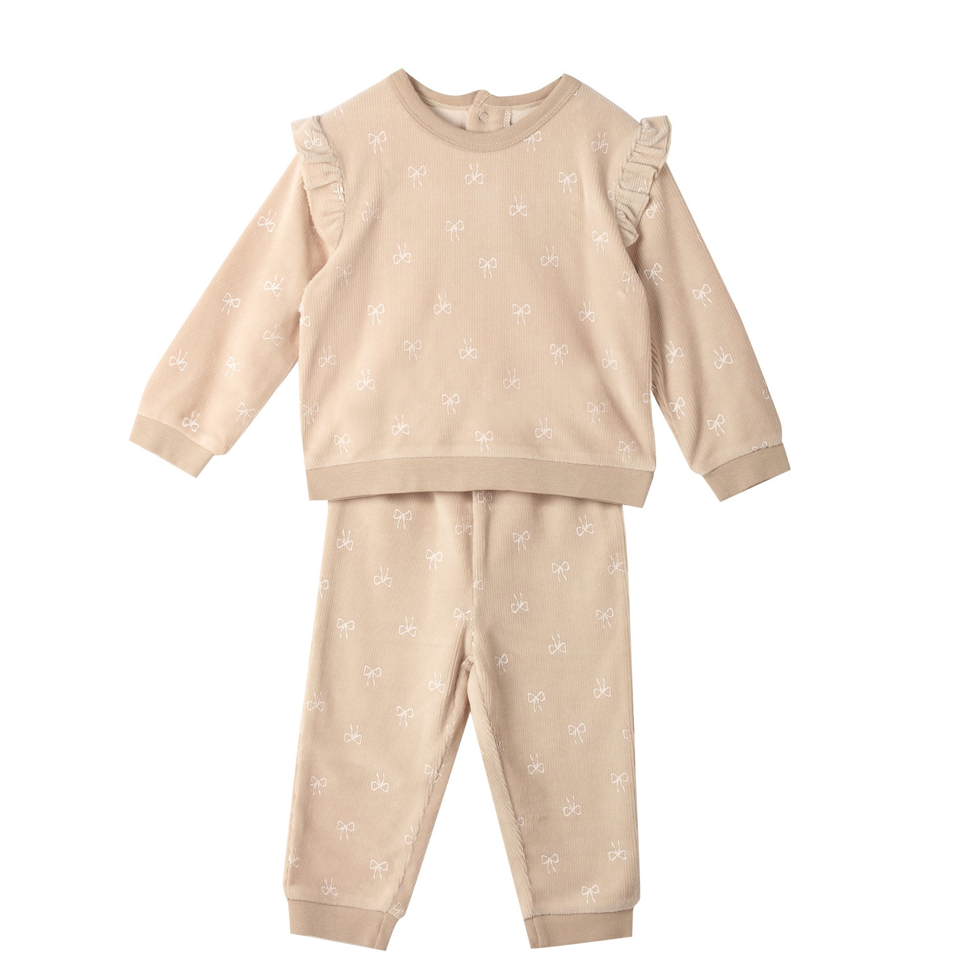 Stokomani ensemble velours bébé marron 06M