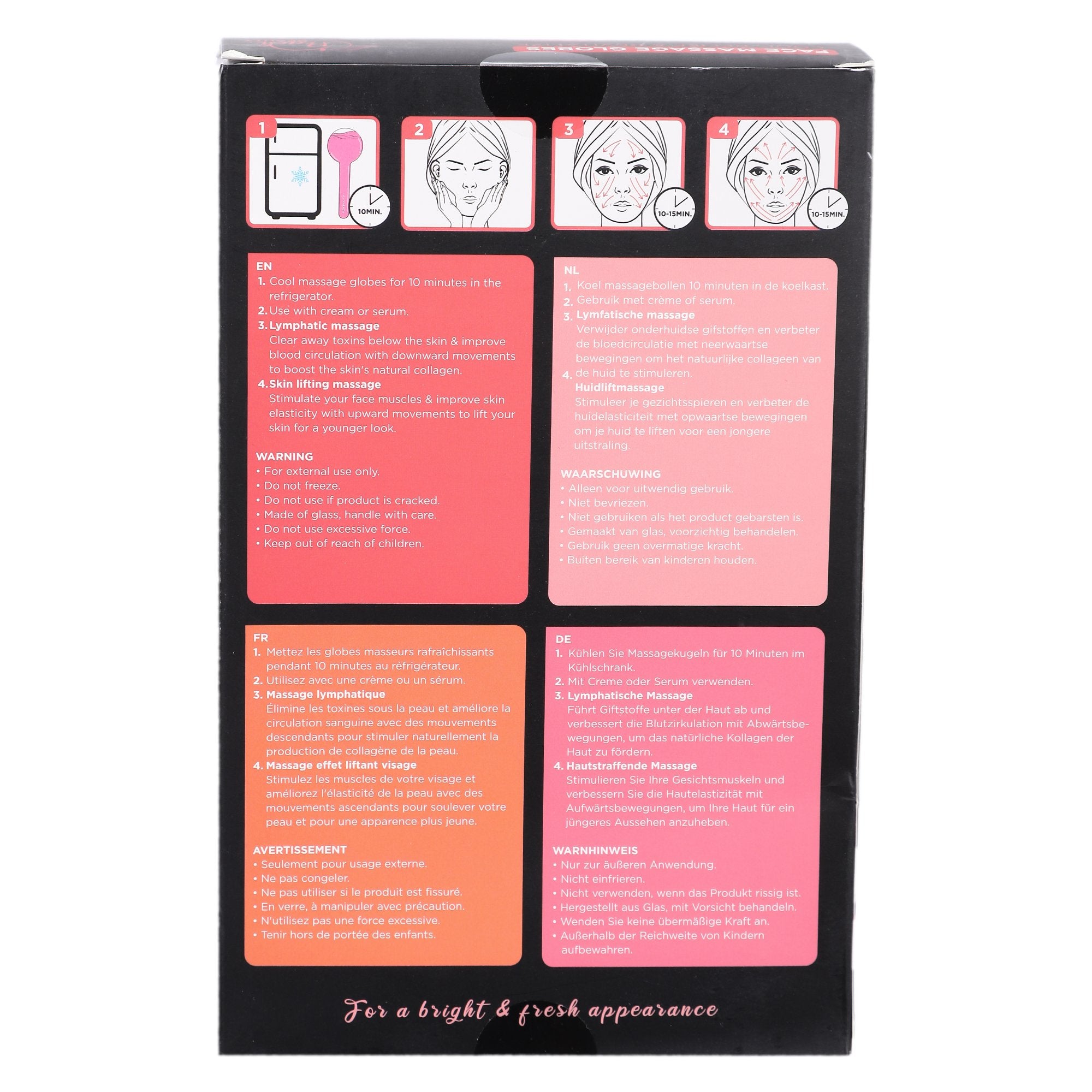 Stokomani Beauté et bien-être set 2 globes massage visage froid