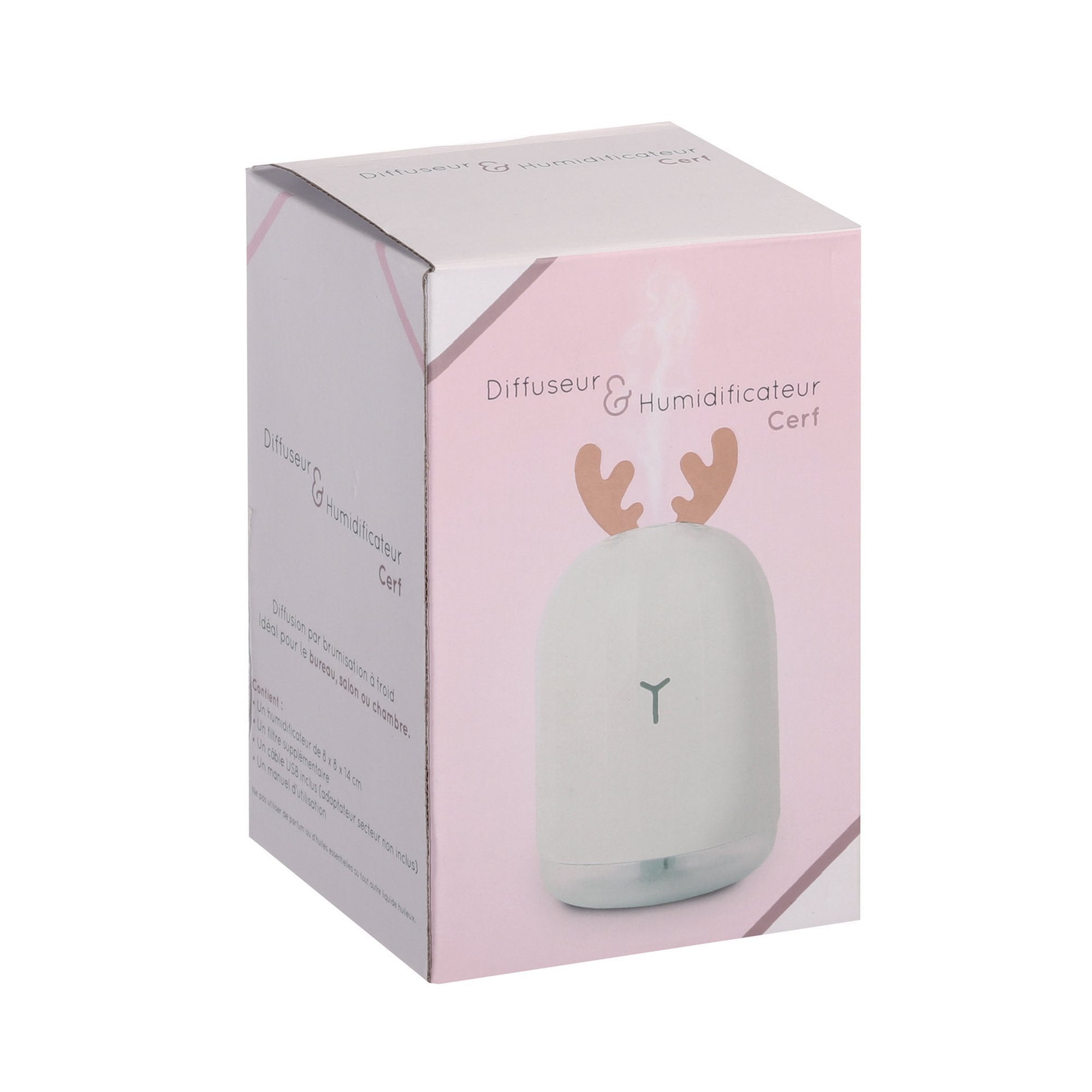 Stokomani Maison Cerf humidificateur d'air 220 ml huiles essentielles