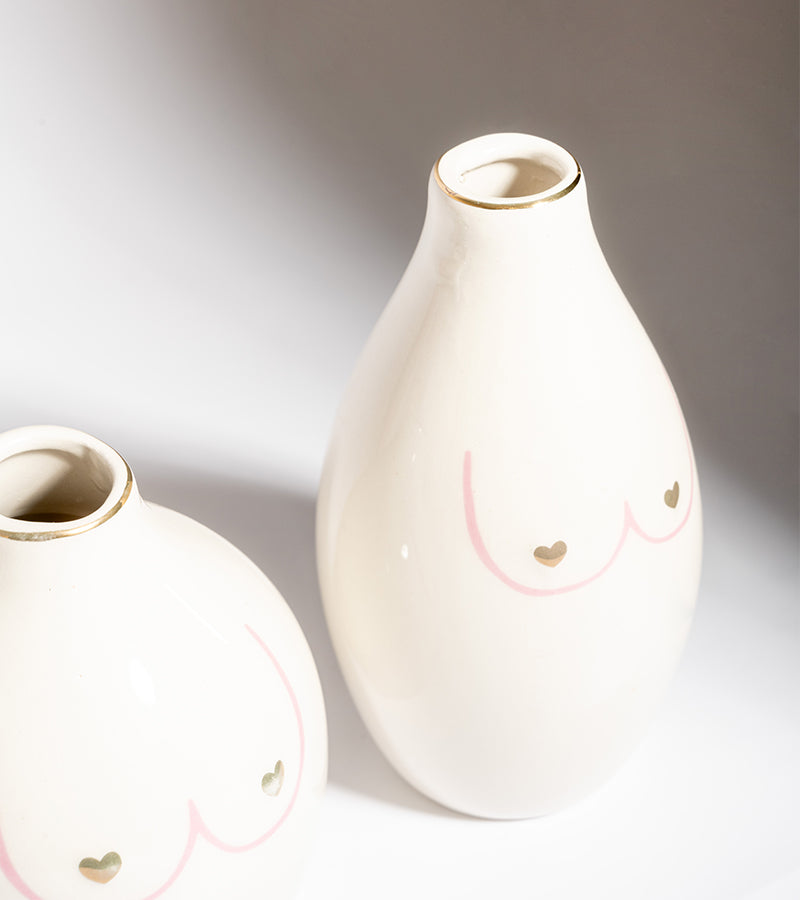 L'avant gardiste Vases Set de 3 vases boobies Girl power fleurs