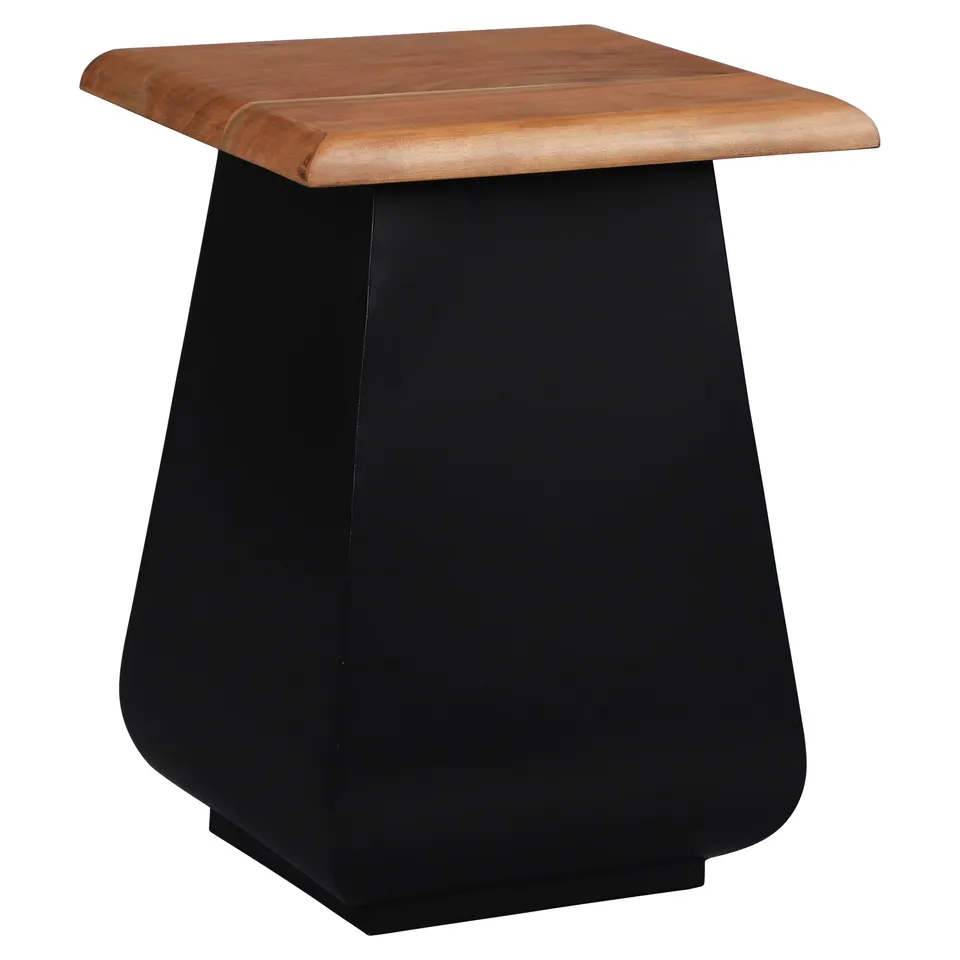 WOMO-Design bout de canapé acacia 30x30x45 cm nature noir