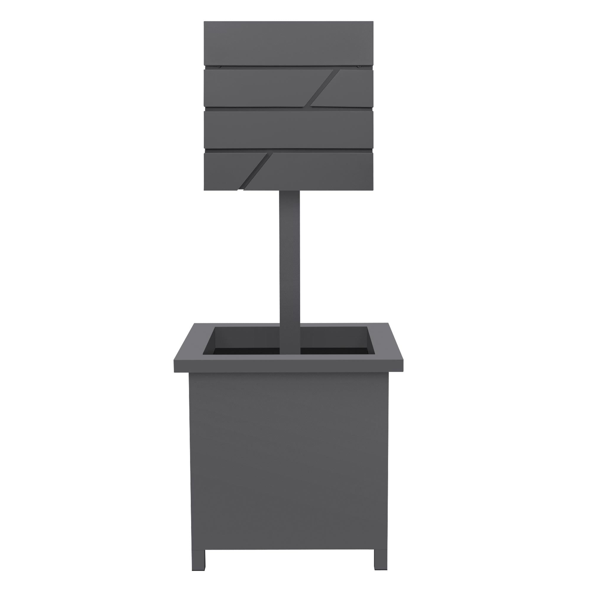 ECD Germany boîte aux lettres sur pied noir marbre 120 cm