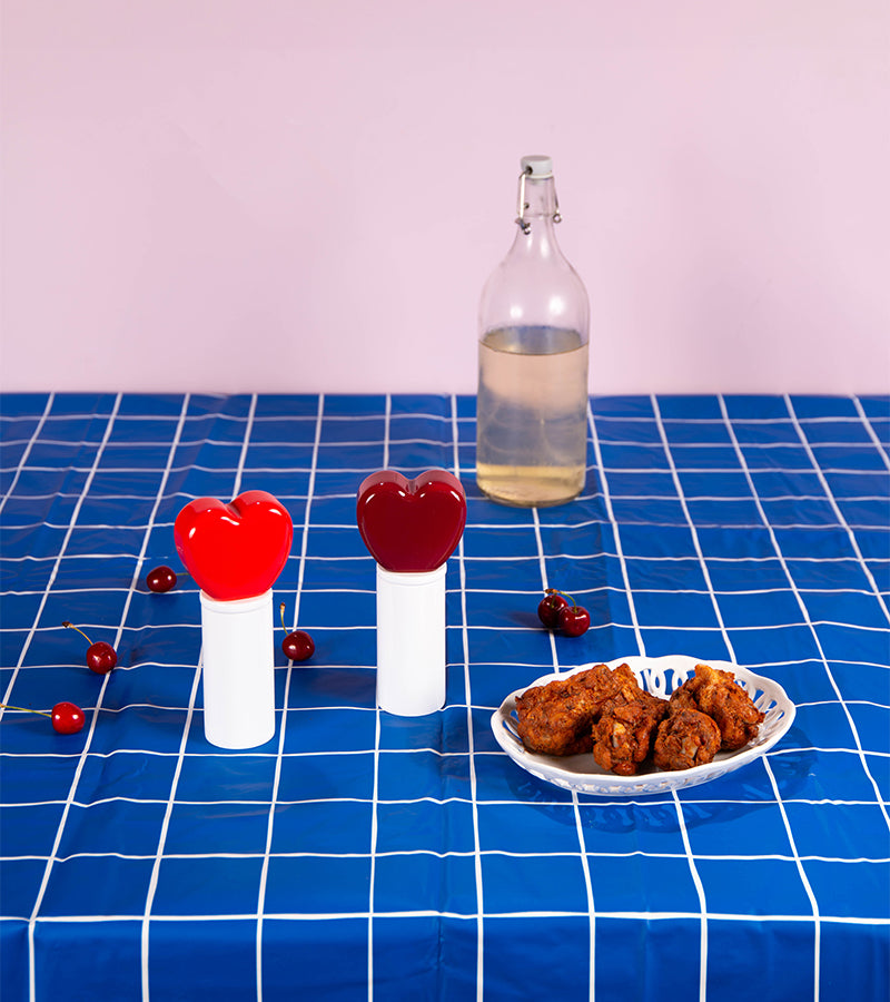L'avant gardiste Moulins à Épices Cœur set table