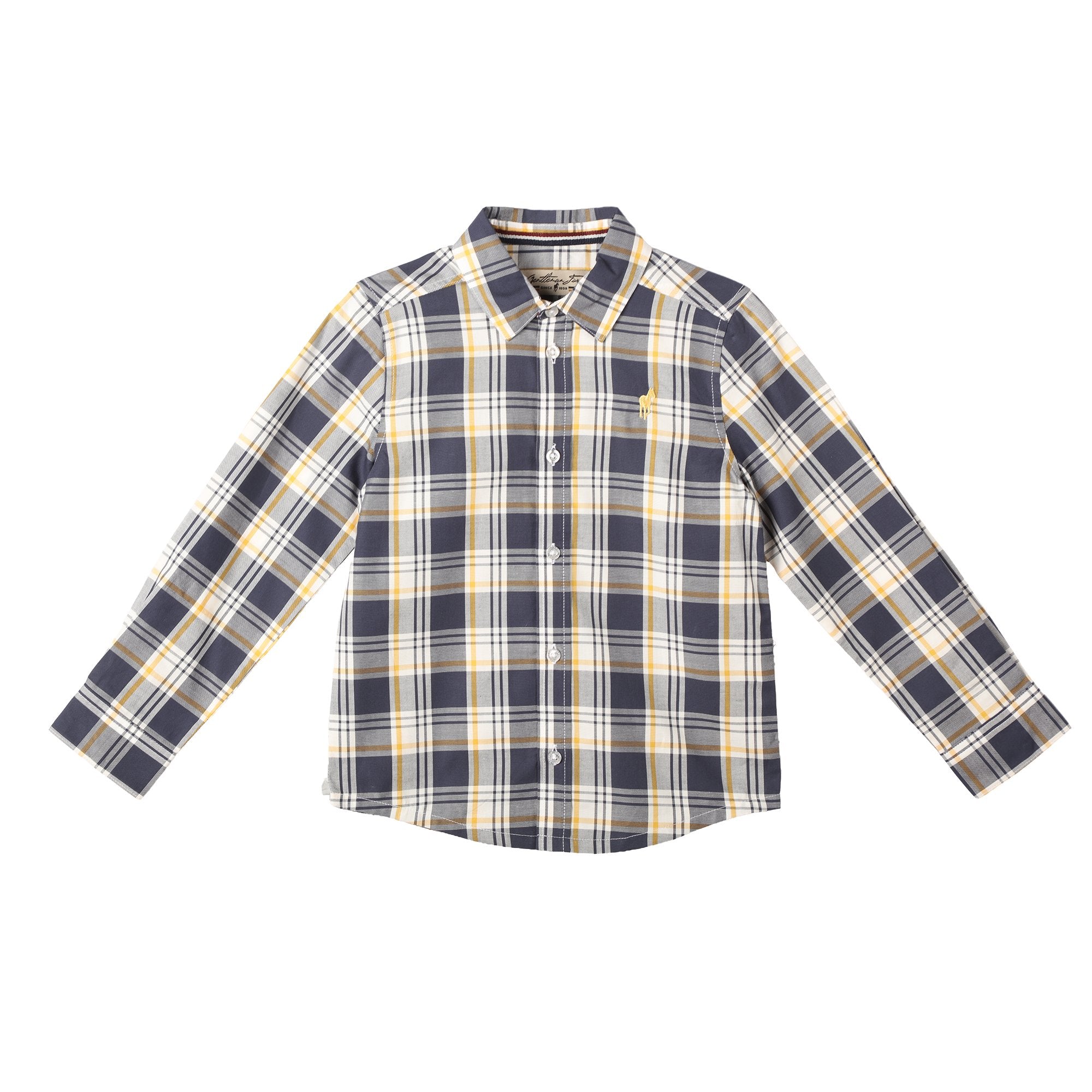 Chemise Broderie Jaune Enfant Mode 03A-12A