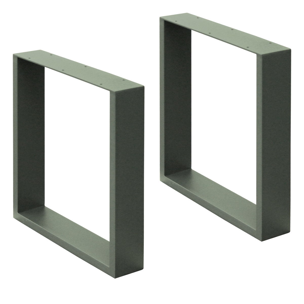 ECD Germany Möbel pied de table U 40x43 cm acier gris pierre lot de 2