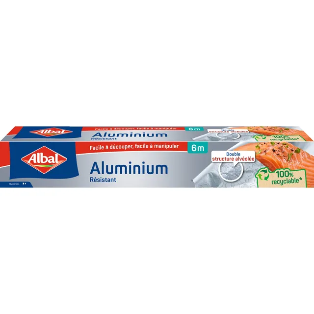 Stokomani Maison papier aluminium 6m cuisine conservation