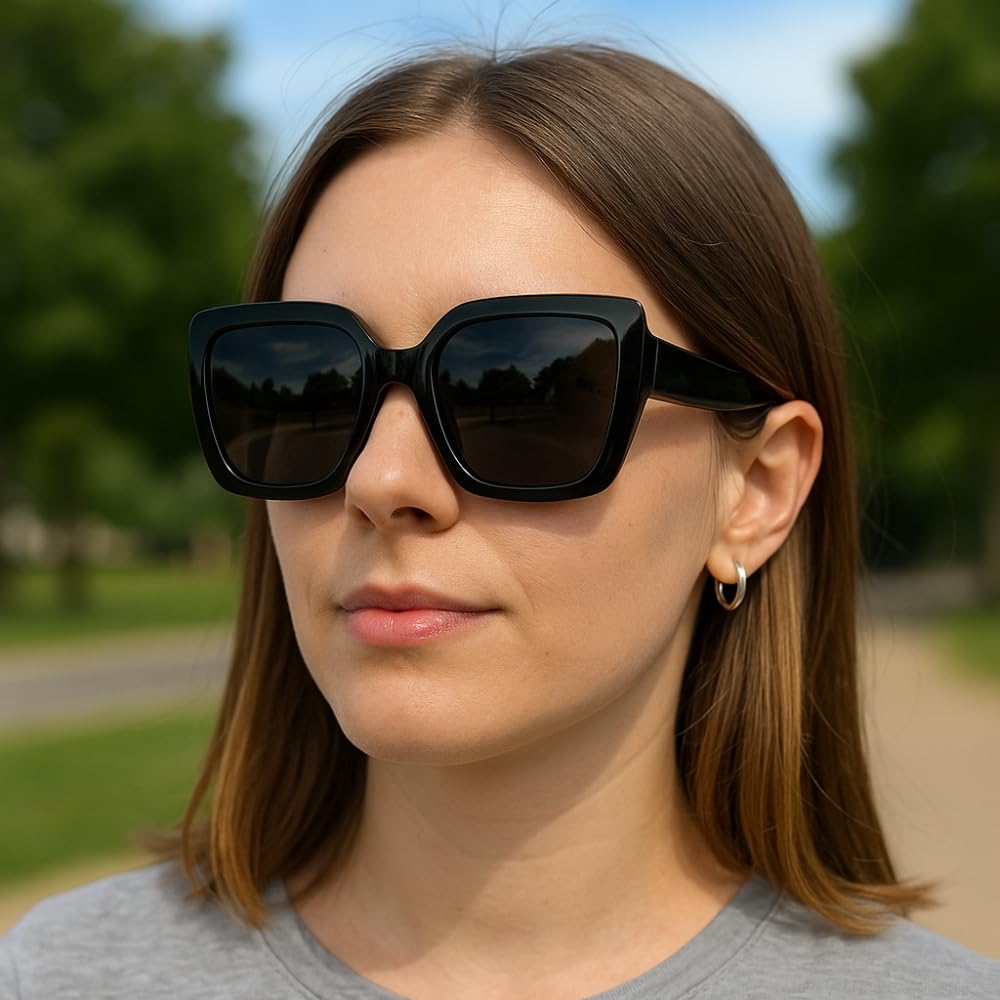 Shop-Story Bois d'Orange lunettes soleil femme square noires indice 3