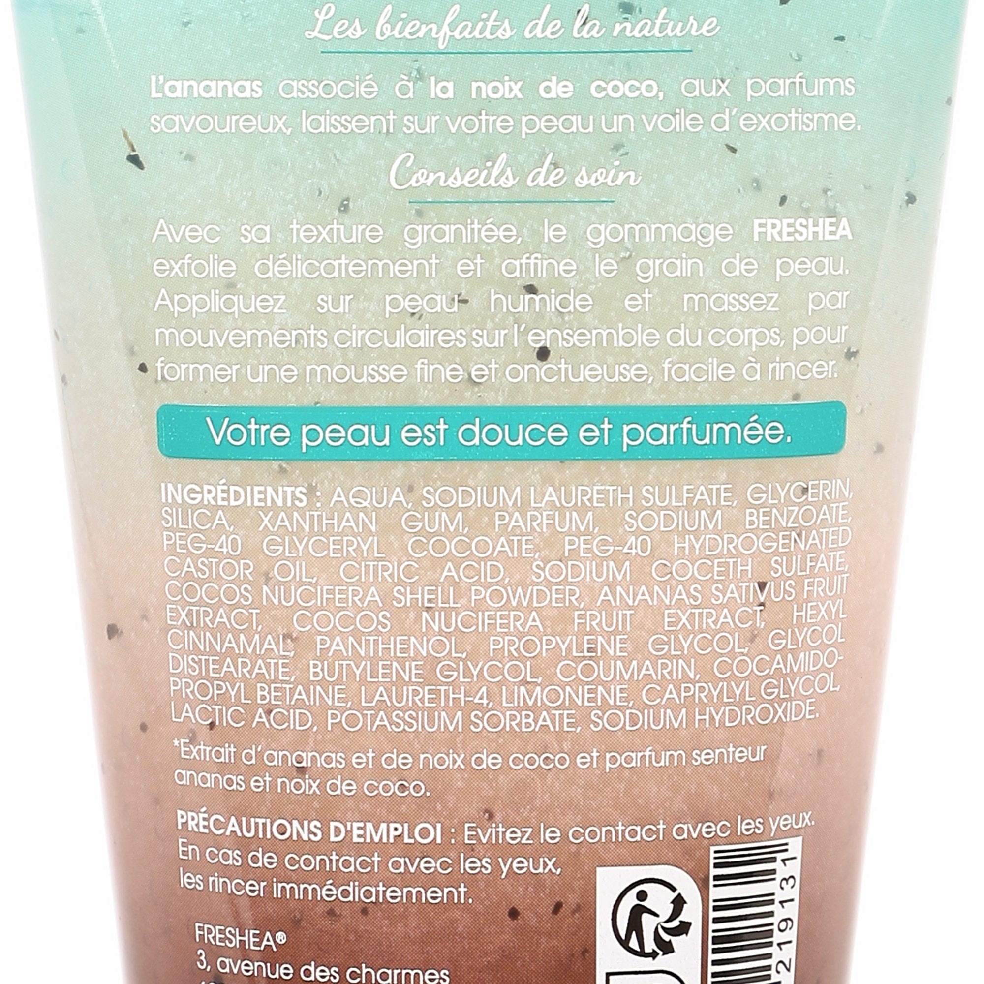 Gommage corps ananas et coco exfoliant parfumé
