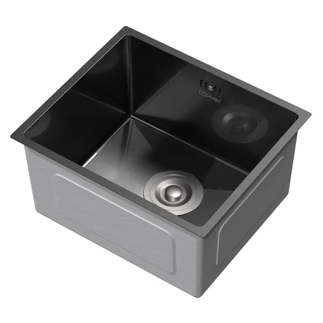 ECD Germany Sanitär évier inox 34x40 cm anthracite 1 bac