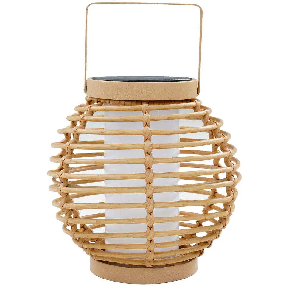 Red Deco Beehive H26cm lanterne solaire rotin blanc chaud