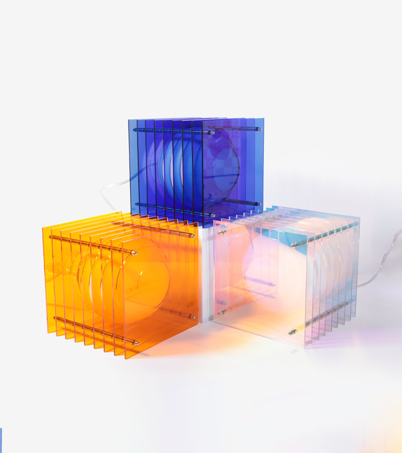 BANG LOP Square Lampe Carrée Orange LED design