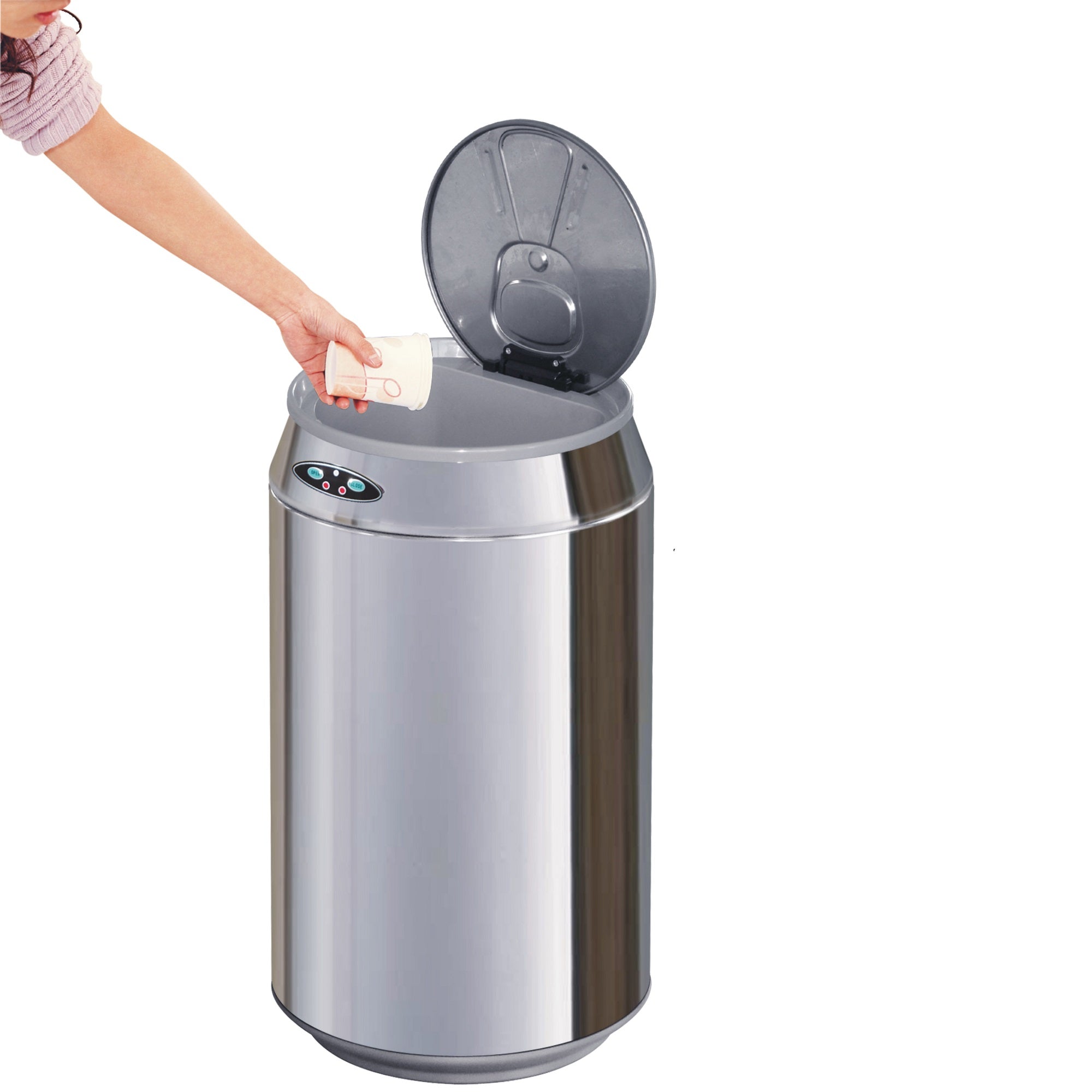 Red Deco Can poubelle cuisine automatique inox 30 L