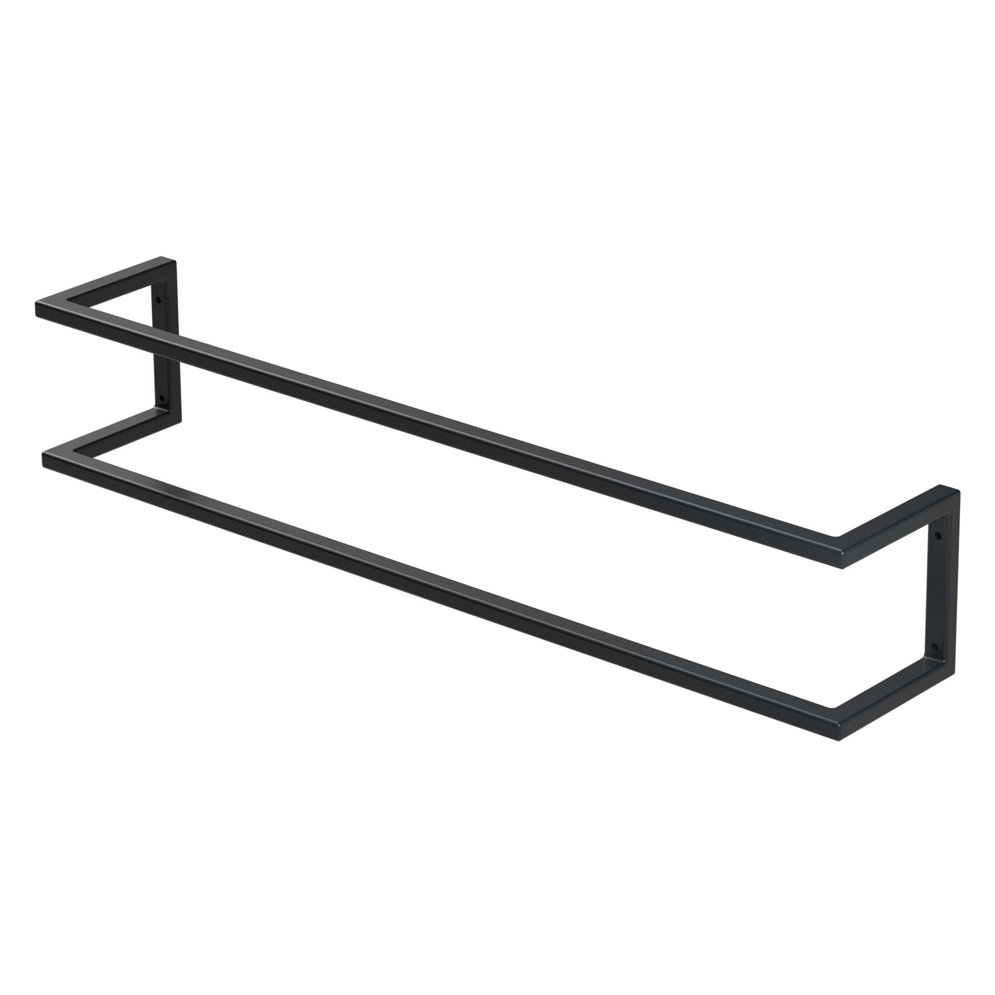 ML-Design porte-serviettes mural noir 50 cm acier à visser