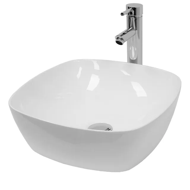 ECD Germany Sanitär vasque blanche Ø40,5 cm céramique bonde