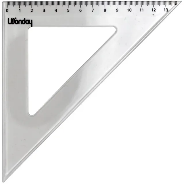 Safe Tool Équerre cristal 45° 21 cm règle de traçage transparente