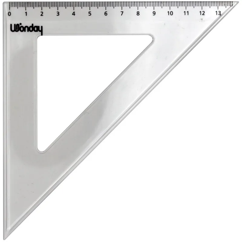 Safe Tool Équerre cristal 45° 21 cm règle de traçage transparente