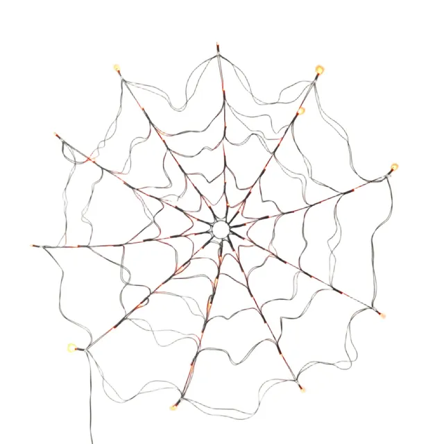 Guirlande LED toile d'araignée Halloween 100x100 cm