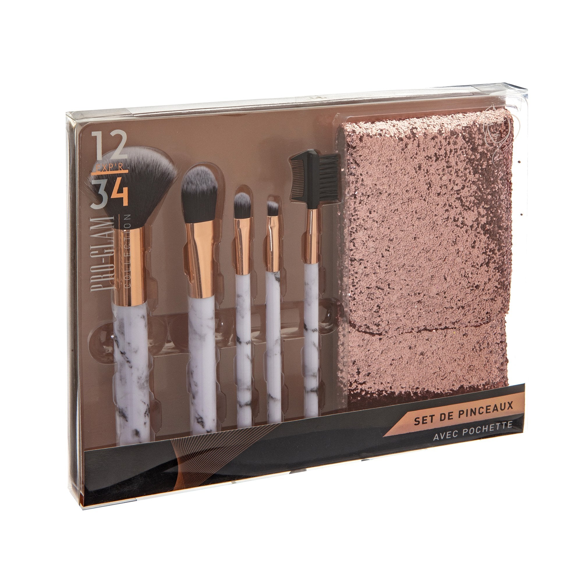 Stokomani coffret 5 pinceaux maquillage + pochette 19 cm