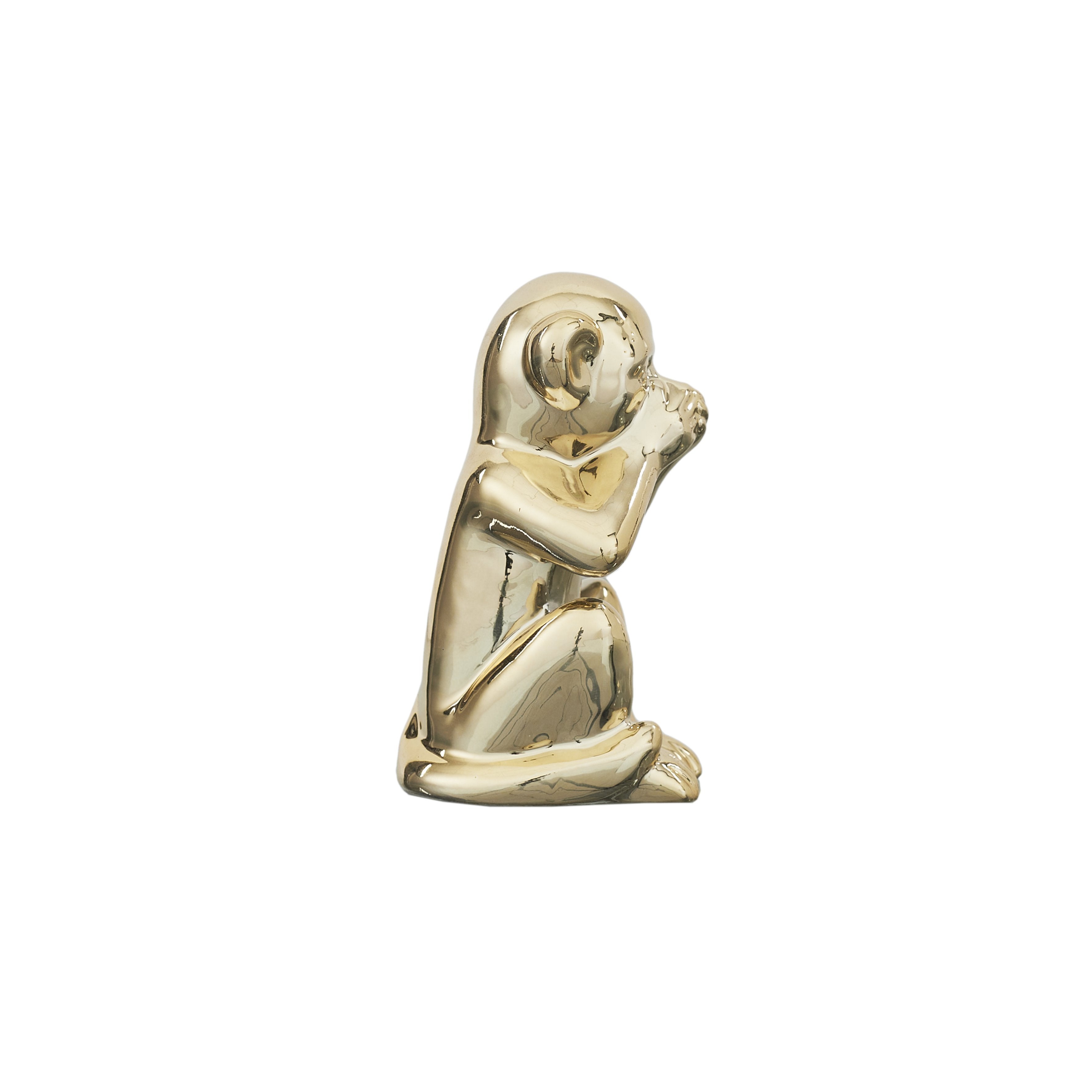 Stokomani Maison statue singe déco brillante à poser