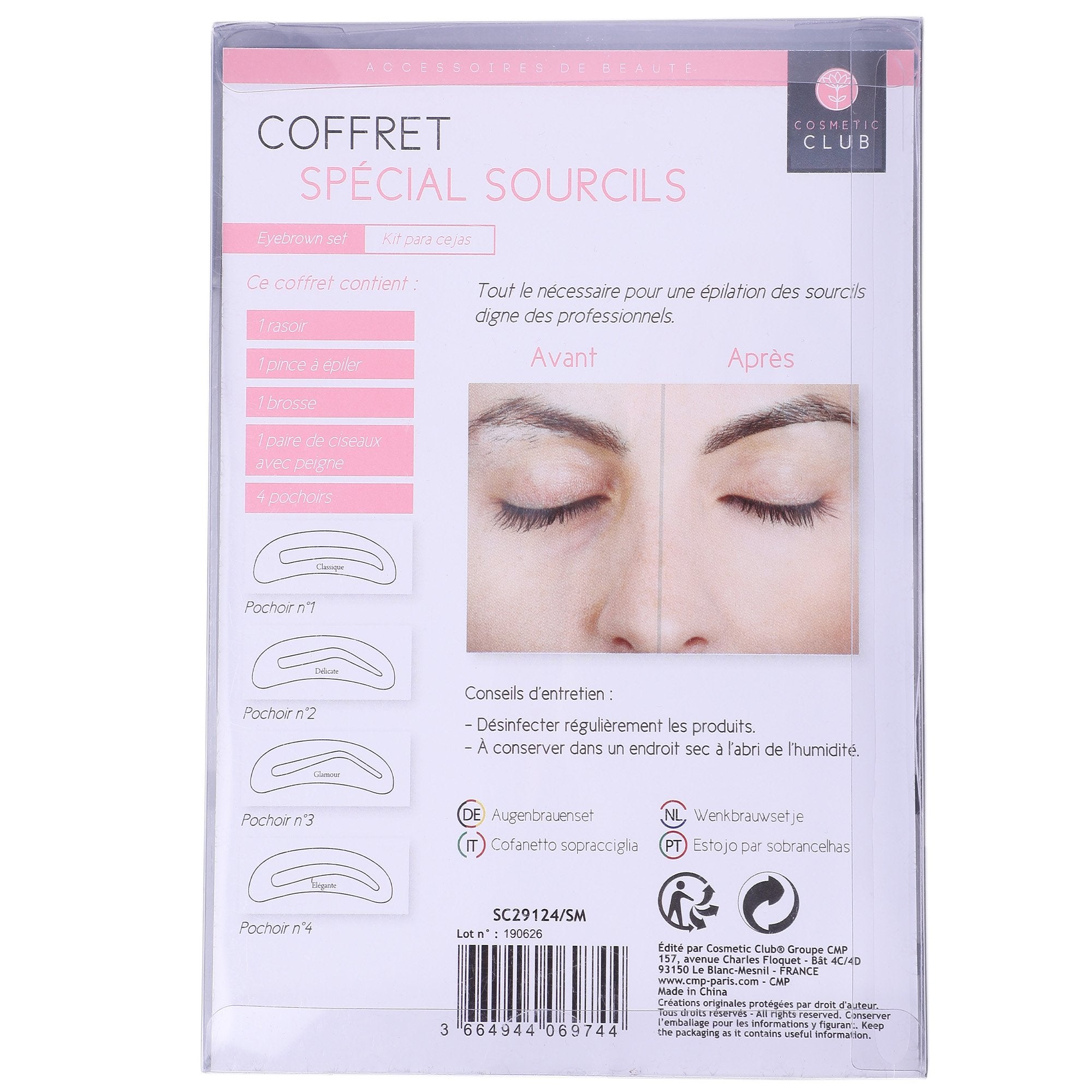 Stokomani coffret sourcils 8 pièces maquillage yeux
