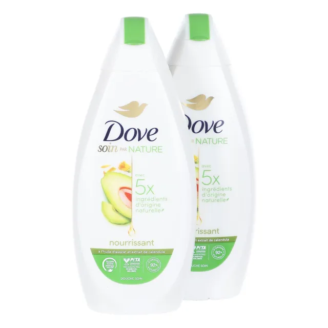 Stokomani Lot 2 gels douche soin nourrissant avocat Dove